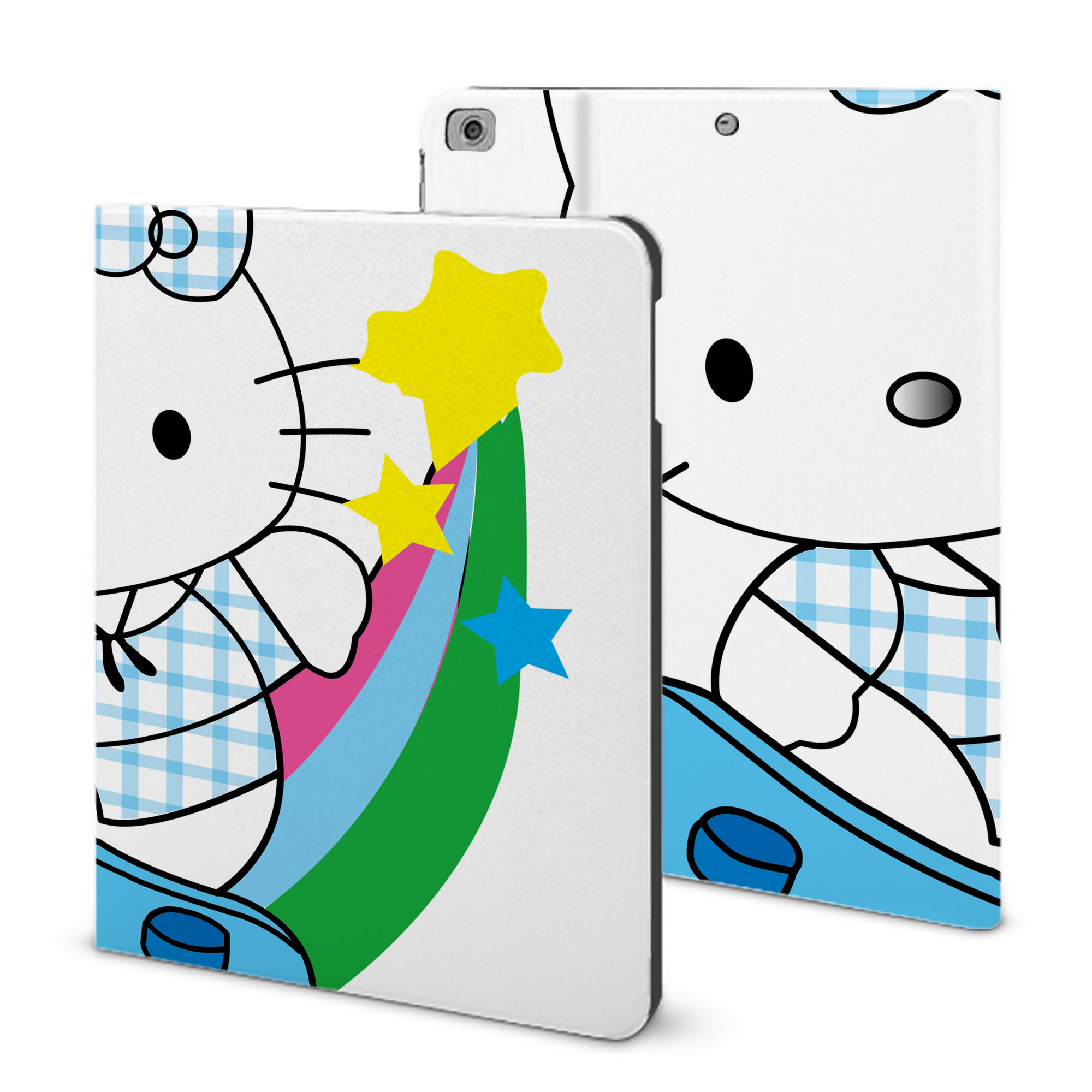 （画像用） Hello Kitty ハローキティ IPad ケース ブック型 PUレザー TPU 耐衝撃 軽量 薄型 ペン収納なし 全面保護 IPad 各モデル対応